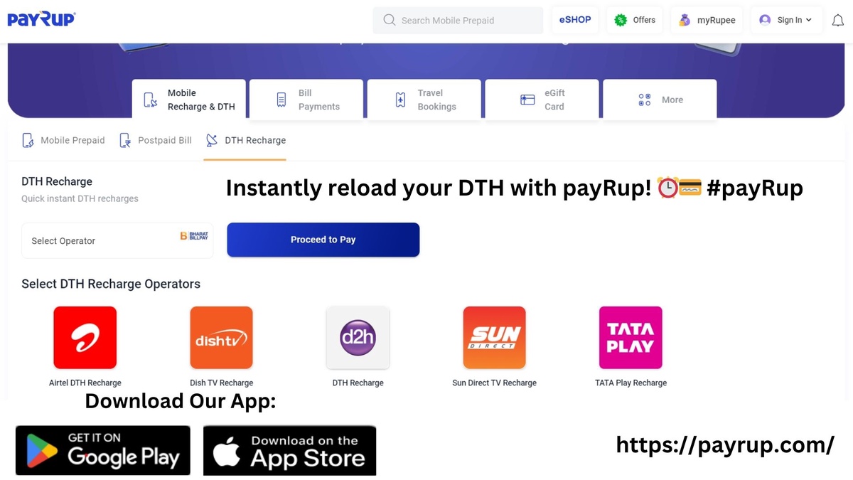 Power Up Your TV: DTH Recharge Made Easy with payRup