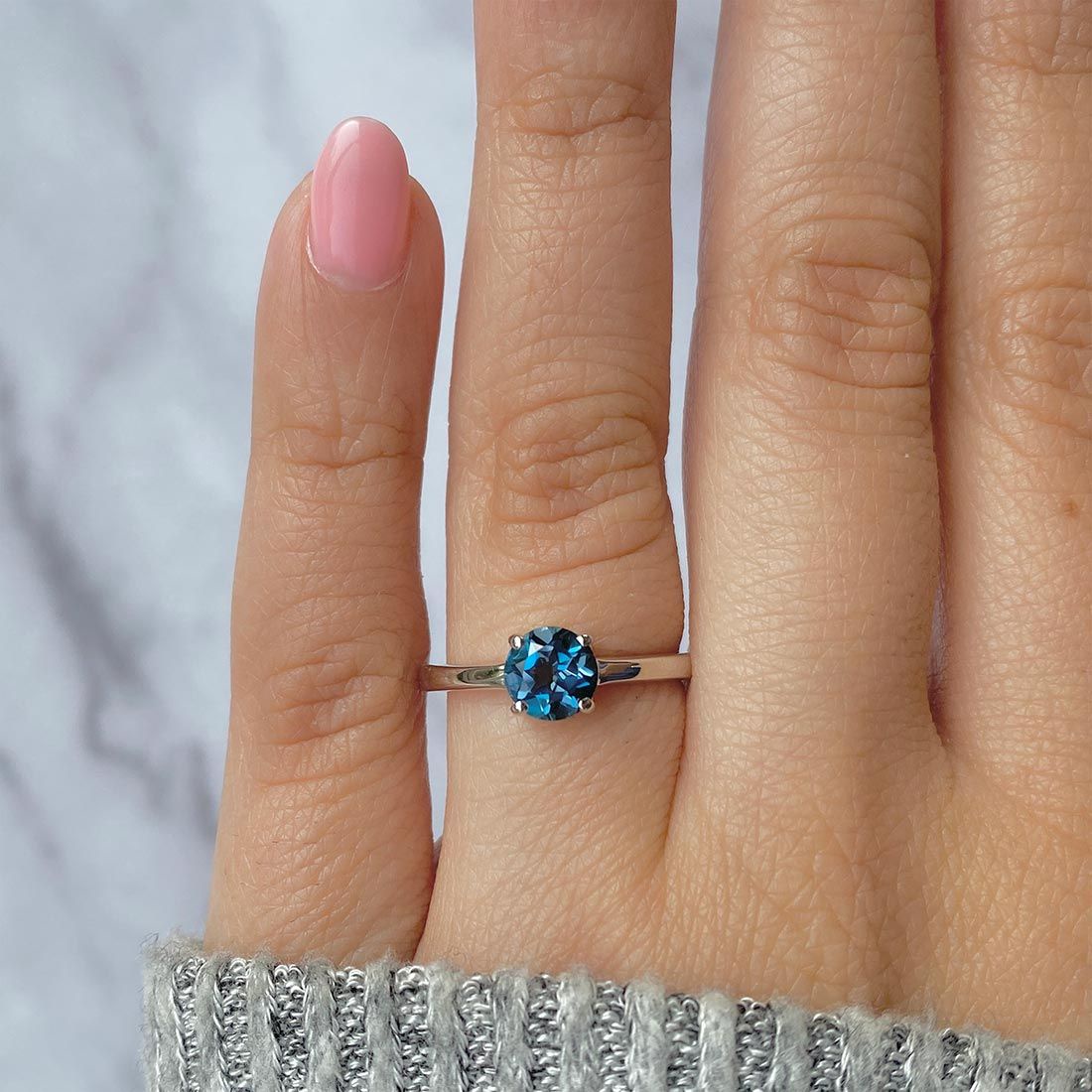 Dive into serenity with London Blue Topaz Rings