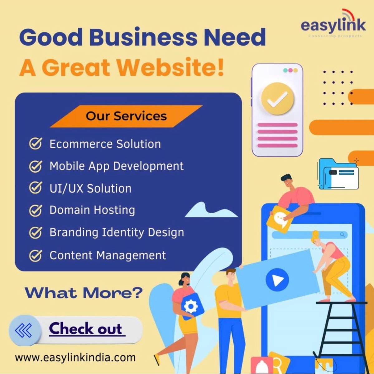 Are you looking to build a stunning website for your business? Easylink can help you create  website
