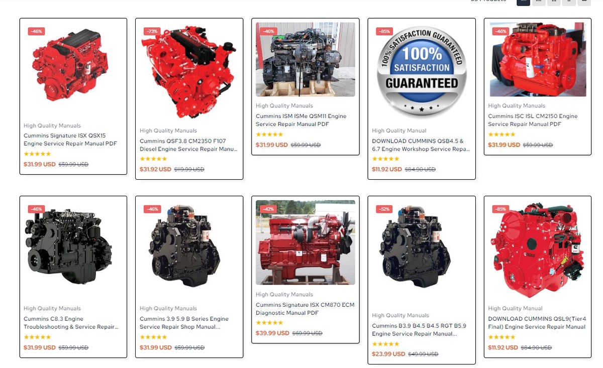 Heavy Equipment Manuals: Your Ultimate Source for Cummins Engines Repair Manuals Online