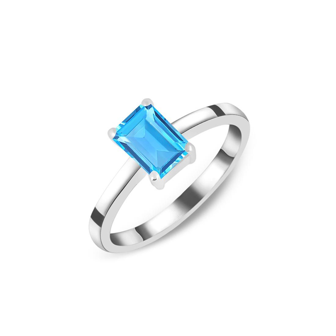 Swiss Blue Topaz Gemstone Ring For Enhanced Look