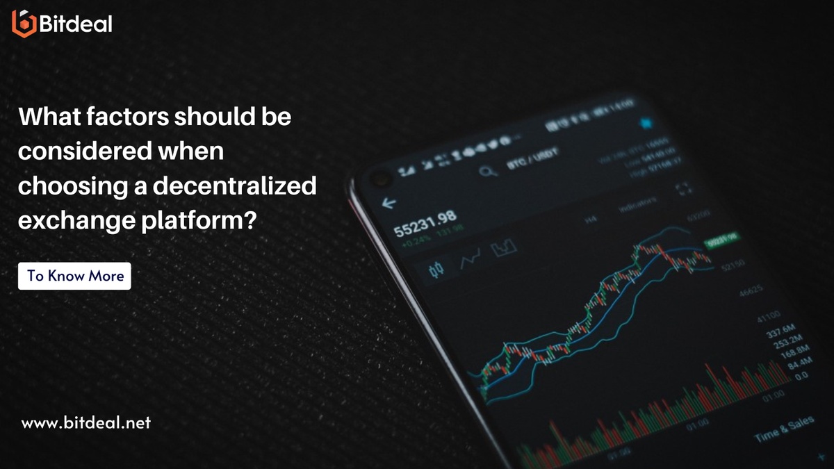 What factors should be considered when choosing a decentralized exchange platform?
