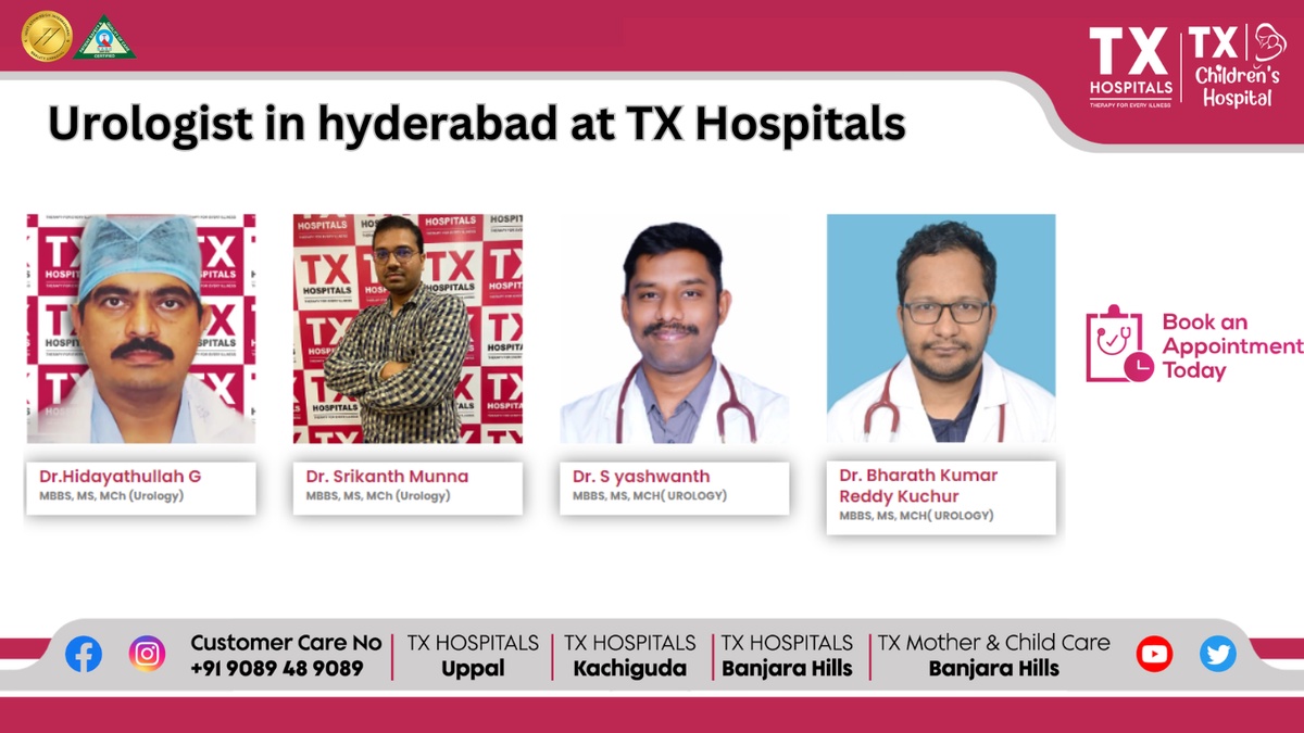 Unlocking Wellness: Booking with the Best Urology Specialist in Hyderabad -TX Hospitals