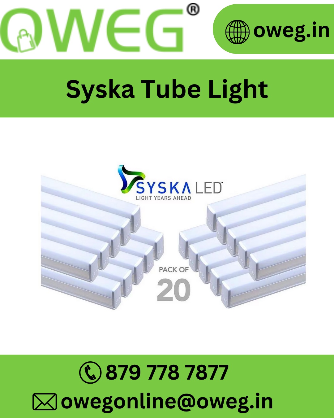 Illuminate Your Space with Syska Tube Light