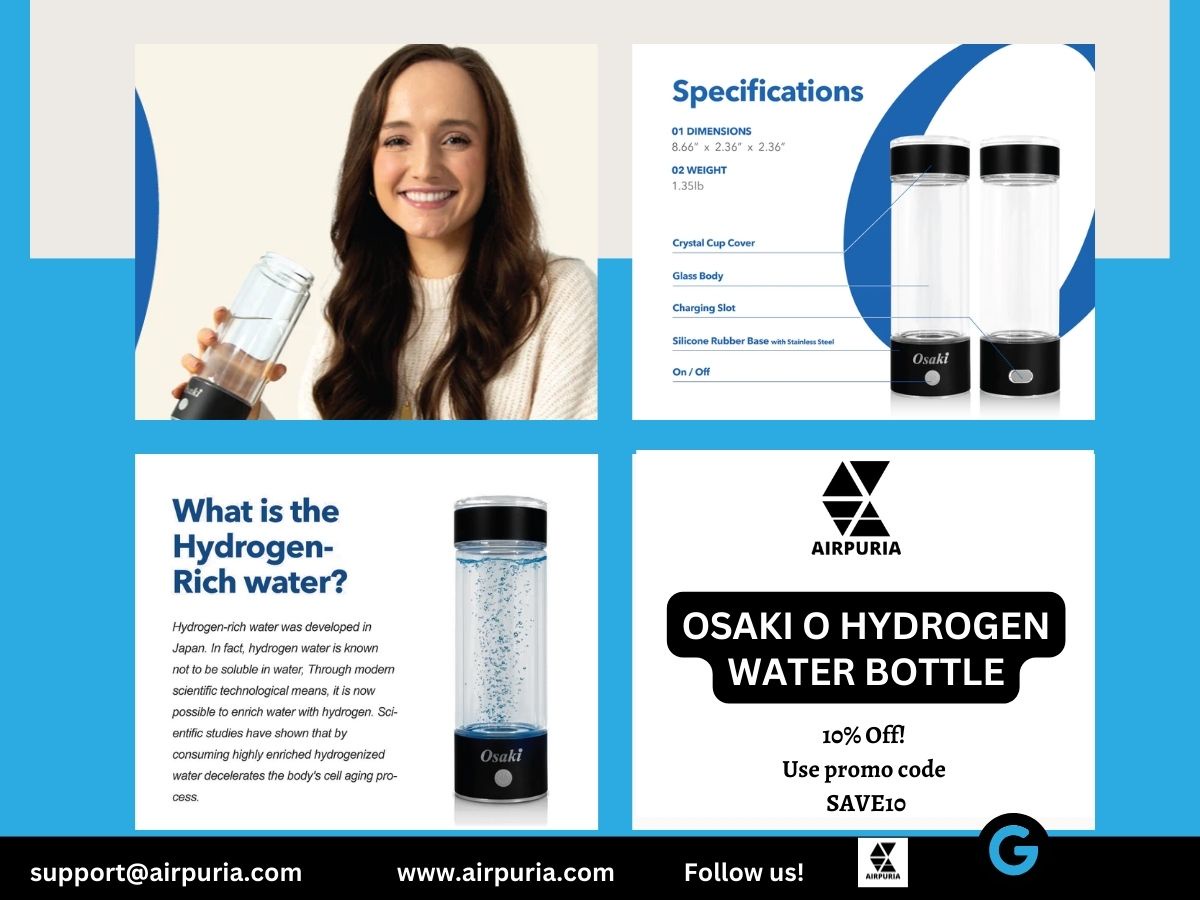 Unlocking Optimal Health: The Power of Osaki O Hydrogen Water Bottle by  Airpuria !
