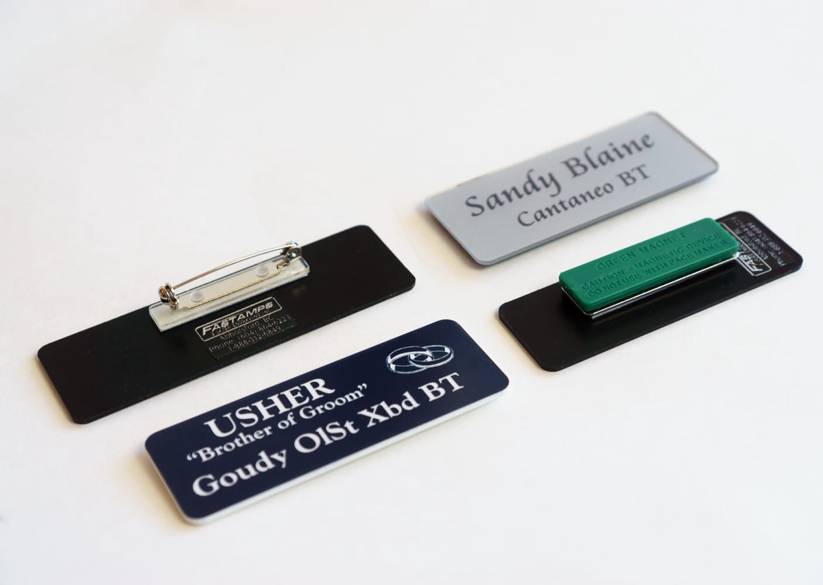 Discover Custom Name Badges in Various Sizes and Finishes