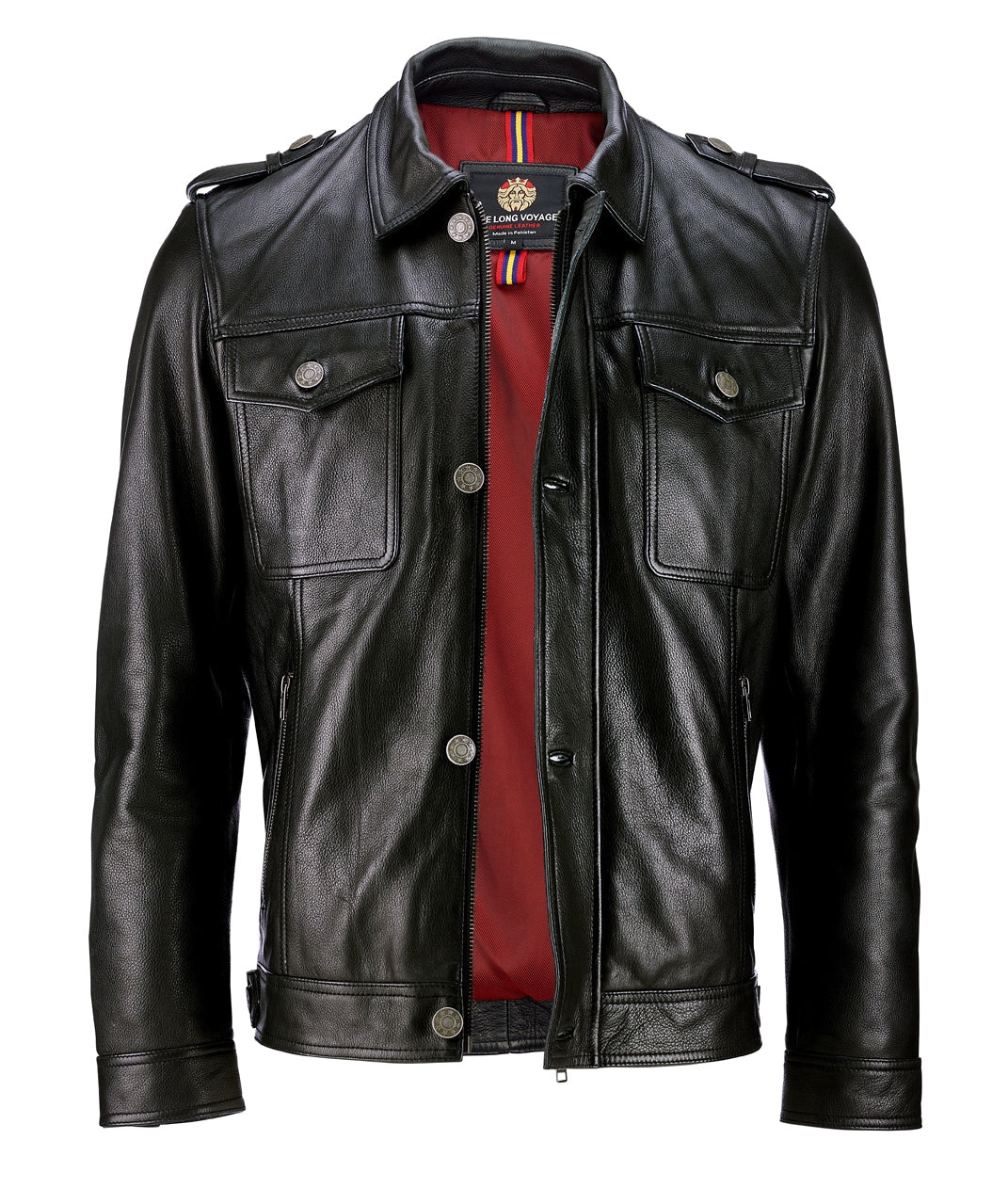 Elevate Your Wardrobe: Trucker Leather Jacket (Cow Leather) by The LongVoyage
