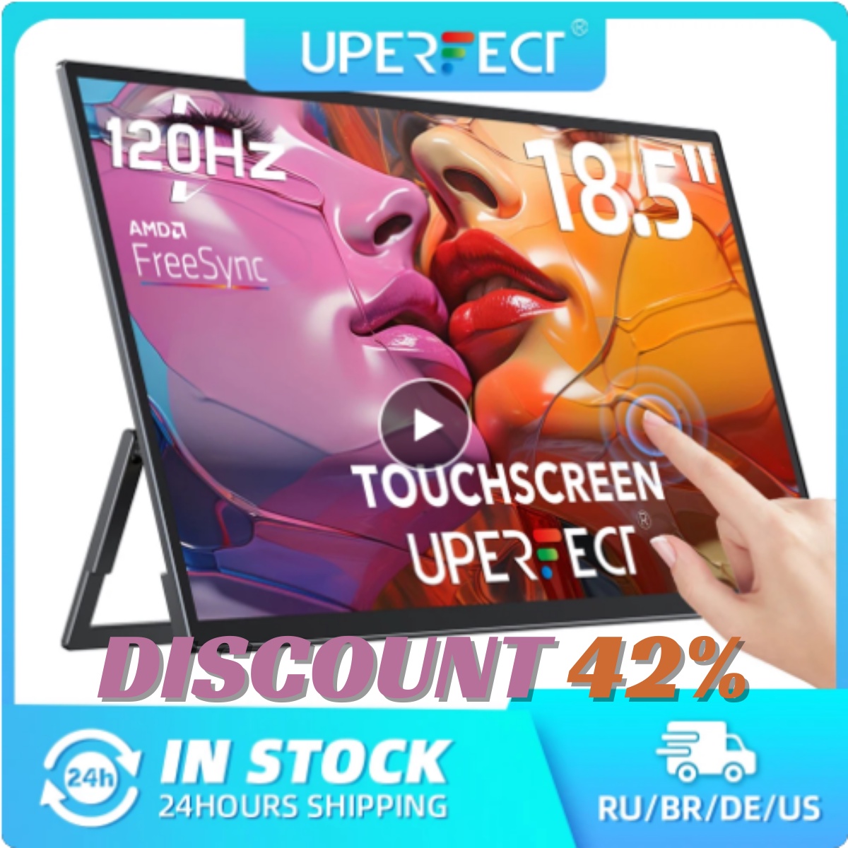 Enhance Your Gaming Experience with the UPERFECT 18.5'' Portable Touchscreen Monitor