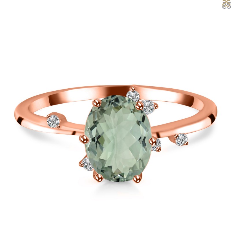 Green Amethyst Ring - An Eco Of The Forest