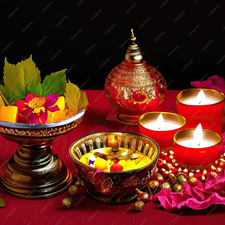 Exploring the significance of diyas and puja items in Indian culture