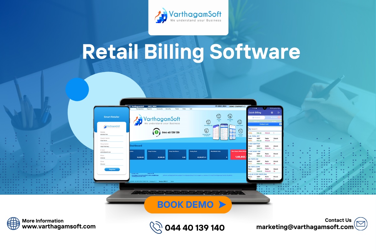 Boost your retail shop's efficiency with Varthagamsoft retail billing software