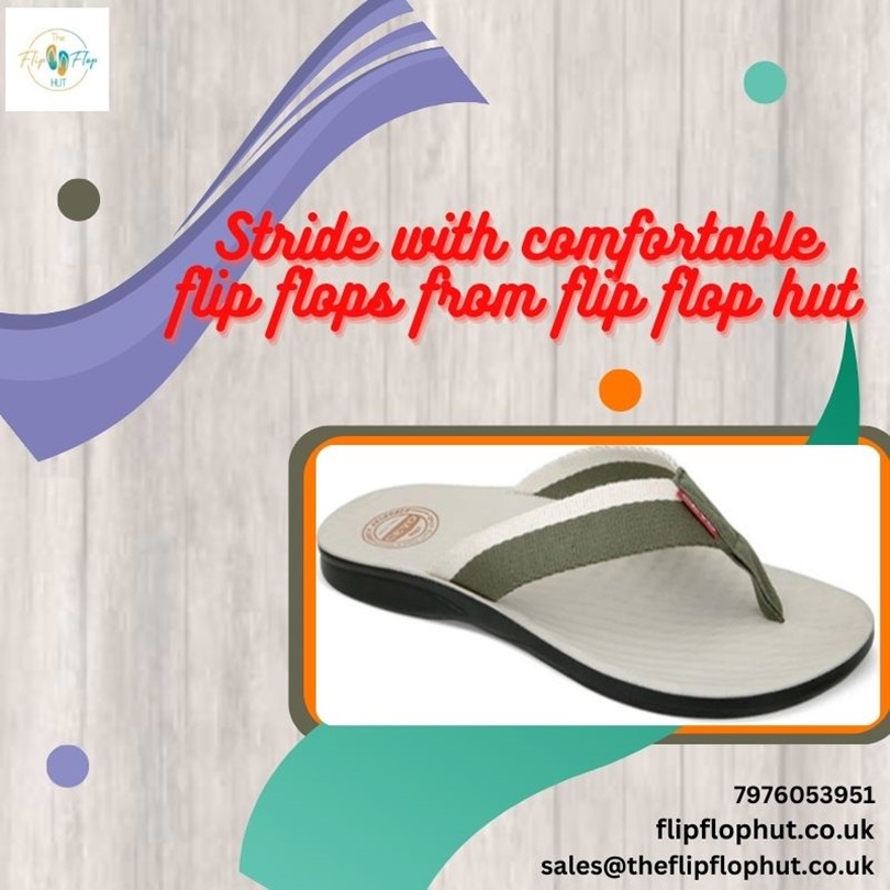 Stride with comfortable flip flops from flip flop hut