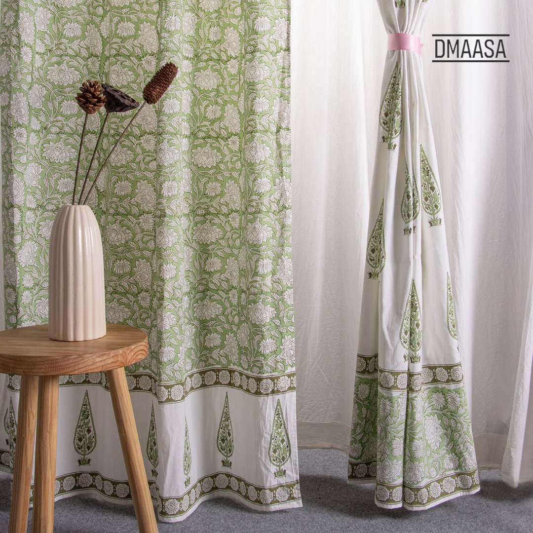 Tapestry of Elegance: DMAASA's Hand Block Print Curtains Define Home Fashion