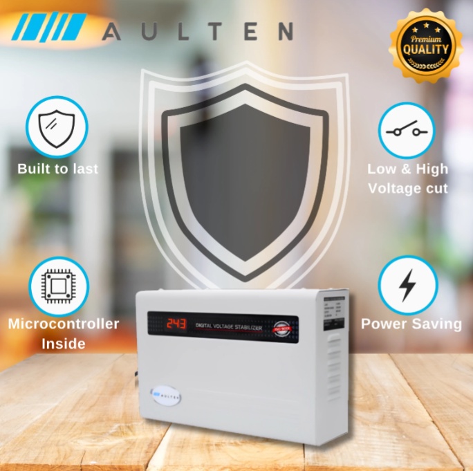 AULTEN Digital Voltage AC Stabilizer For Upto 2.0 Ton AC 5 KVA Working Range 90V-300V