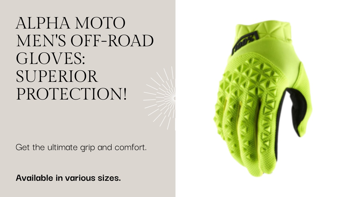 Alpha Moto Men's Off-Road Motorbike Gloves – Unleash Your Grip!