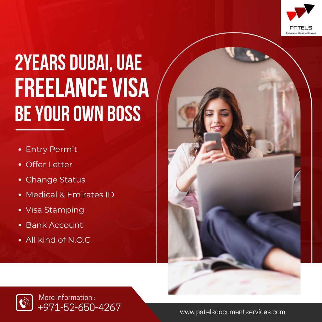 Dubai Freelance Visa for 2years at low cost