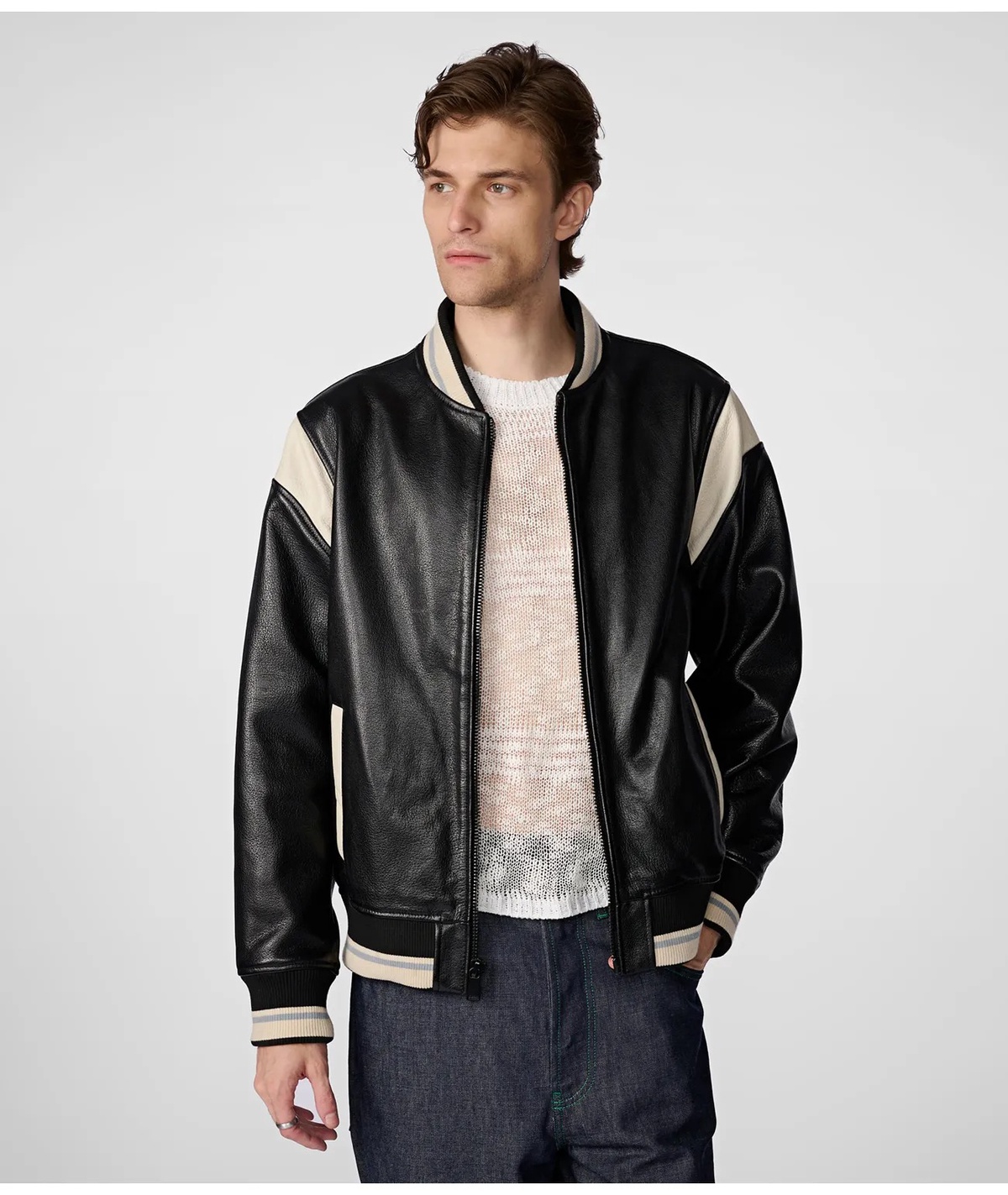Dive into Luxury: Leather Varsity Jackets for Men