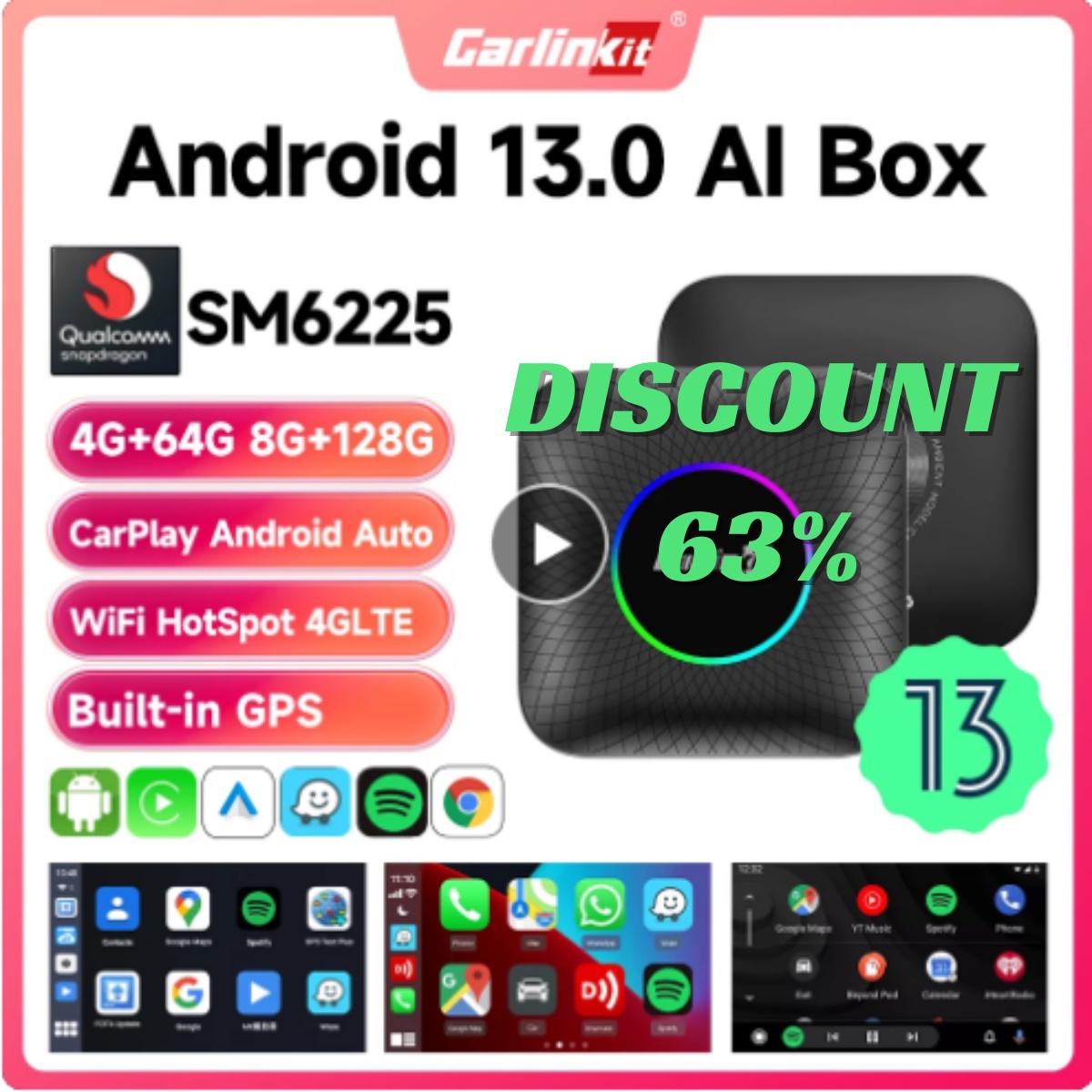 Revolutionizing Your Driving Experience: Introducing the 2024 CarlinKit CarPlay AI Box Android 13.0