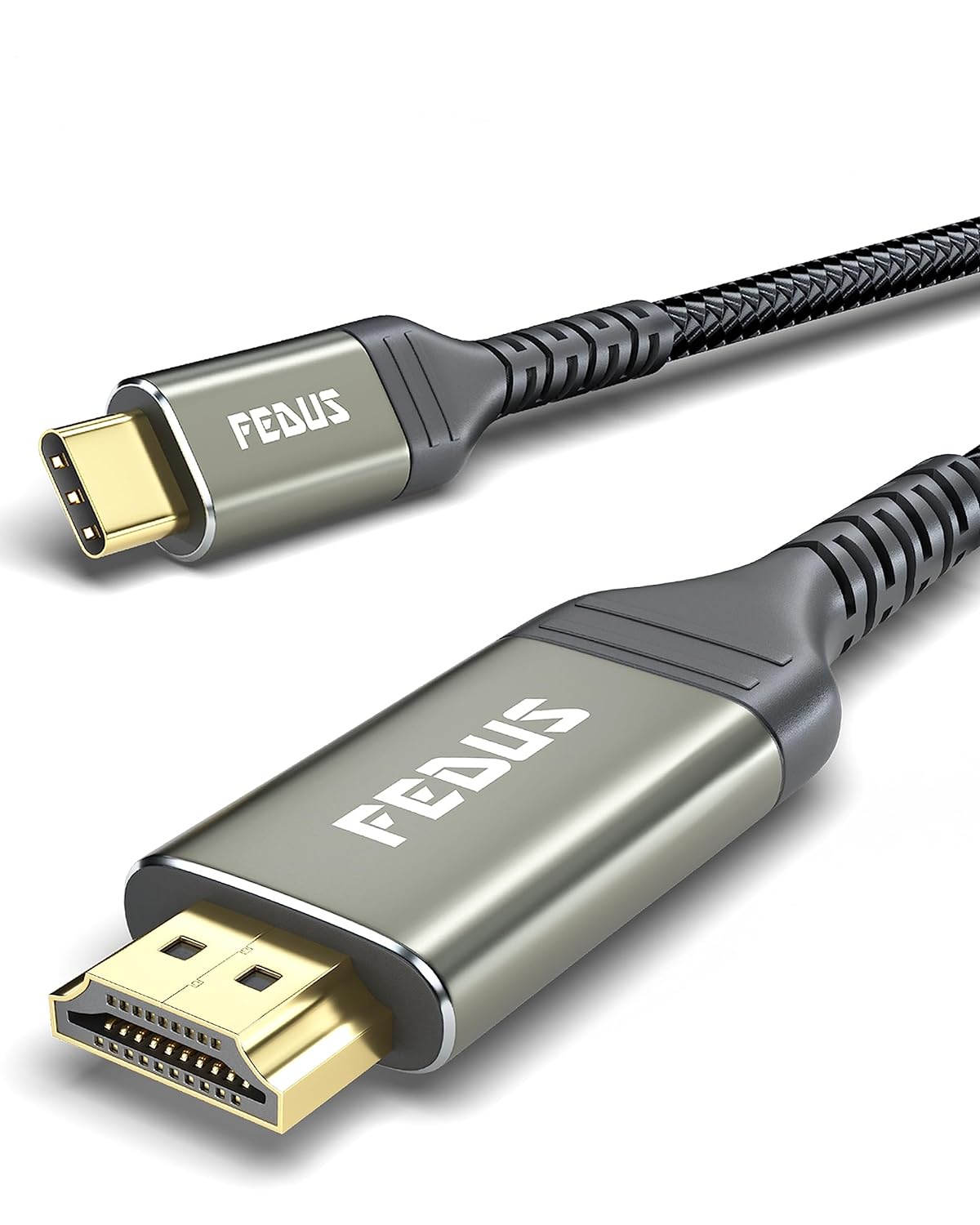 FEDUS USB C To HDMI Cable, 4K@60Hz Type-C To HDMI Adaptor For Home Office And MAC Thunderbolt