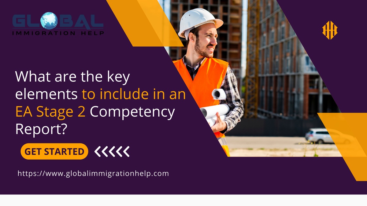 What are the key elements to include in an EA Stage 2 Competency Report?