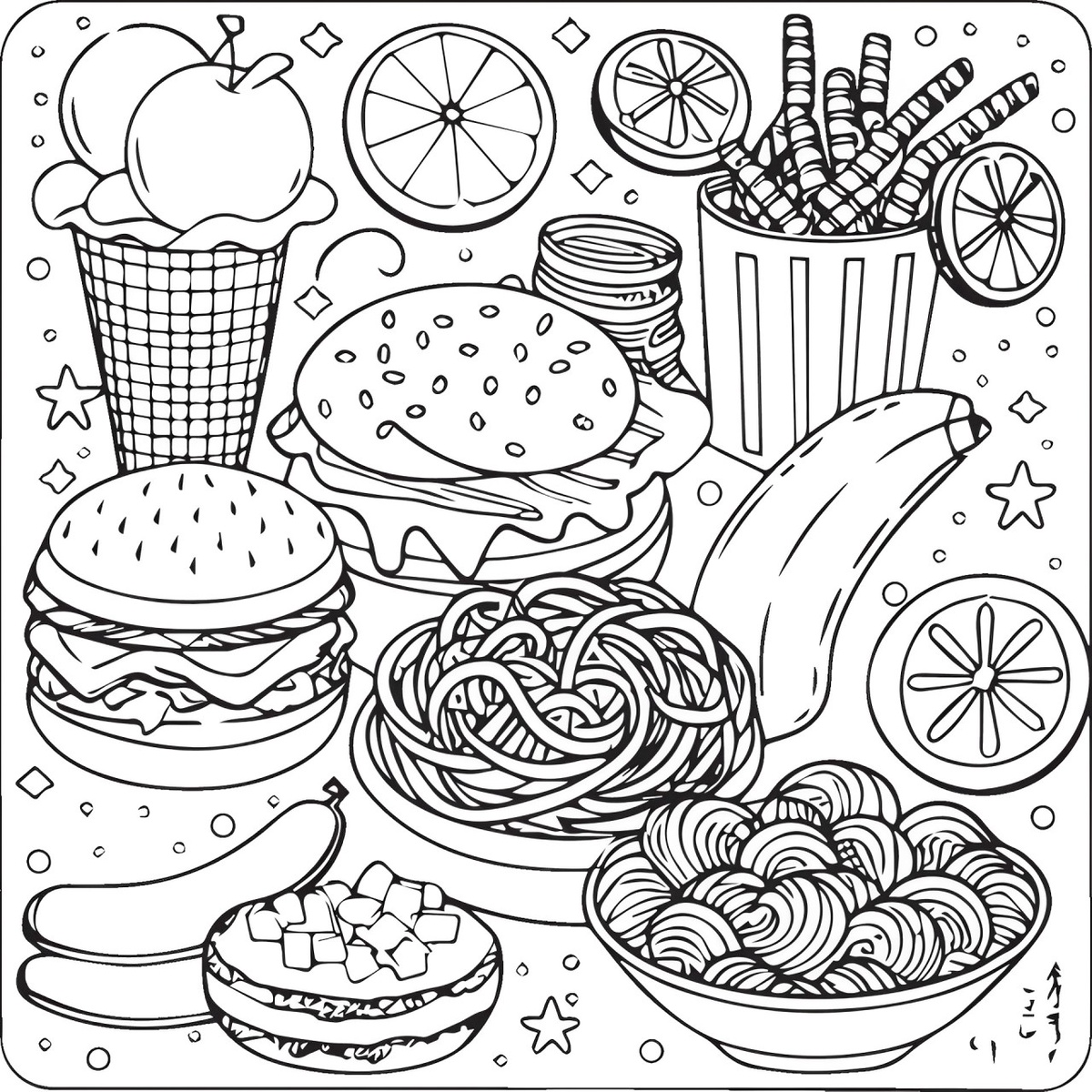 Food Coloring Pages Online For Kids!