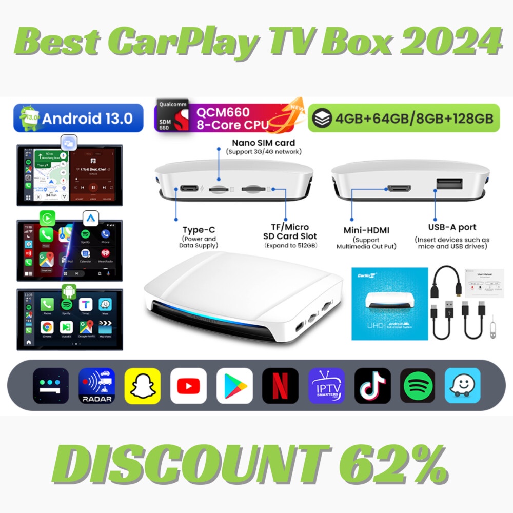 Enhance Your Car Entertainment Experience with the Carlinkit Android 13 UHD TV Box: A Revolution in CarPlay and Android Auto Integration