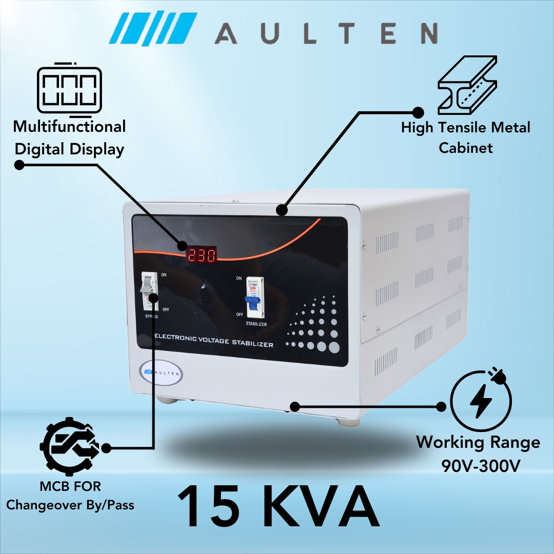AULTEN 15KVA COPPER Mainline Voltage Stabilizer For Home