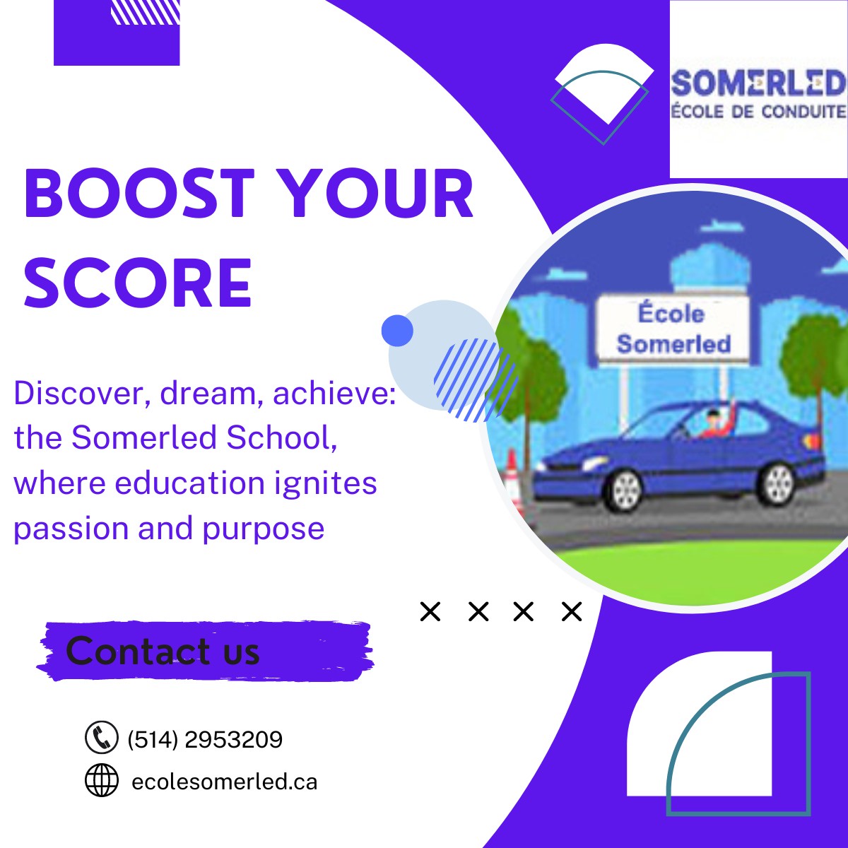 Learn to Drive with Ecole Somerled's driving school with automatic cars Courses