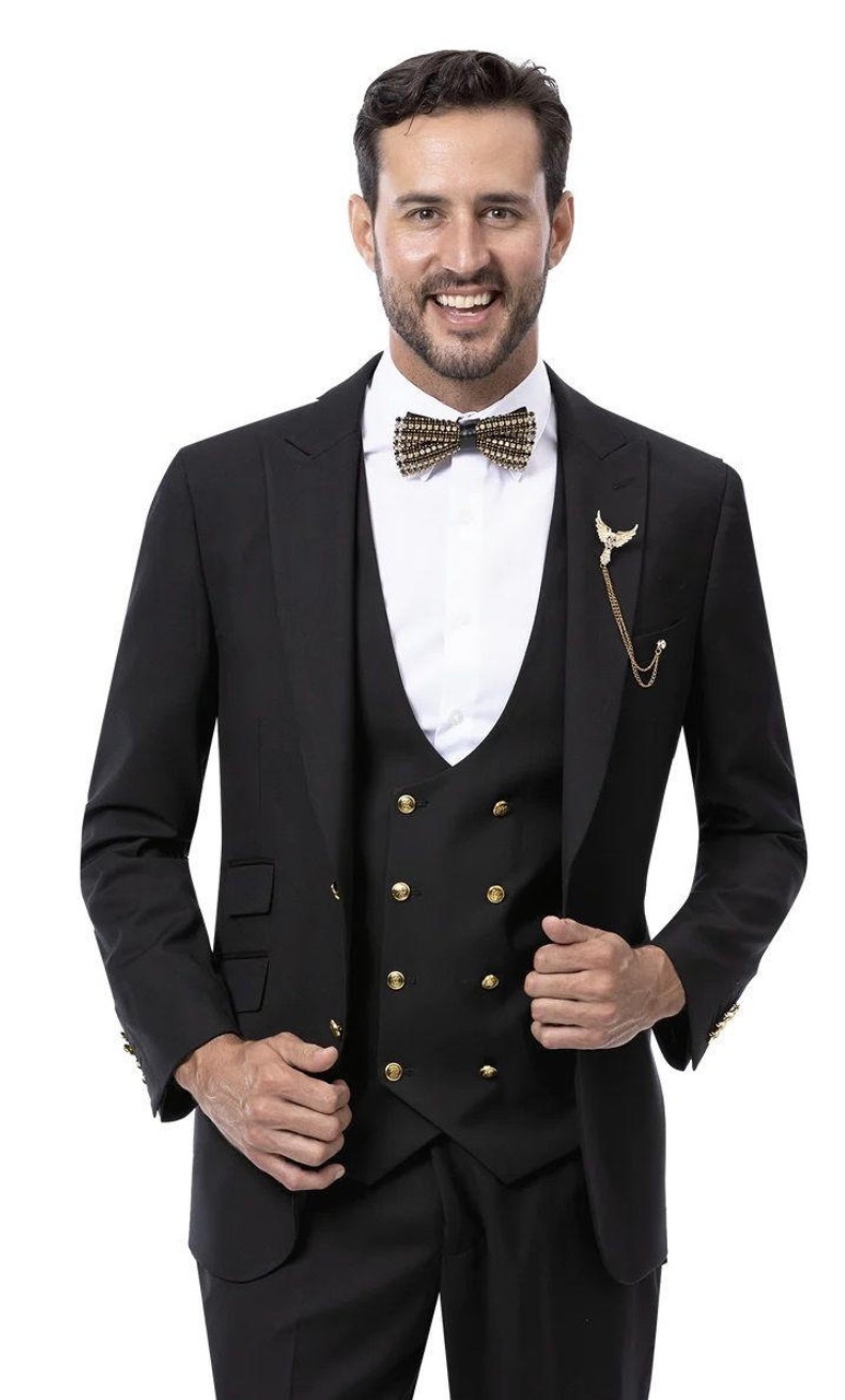 A Black and Gold Suit from Contempo Suits Will Lift Your Look