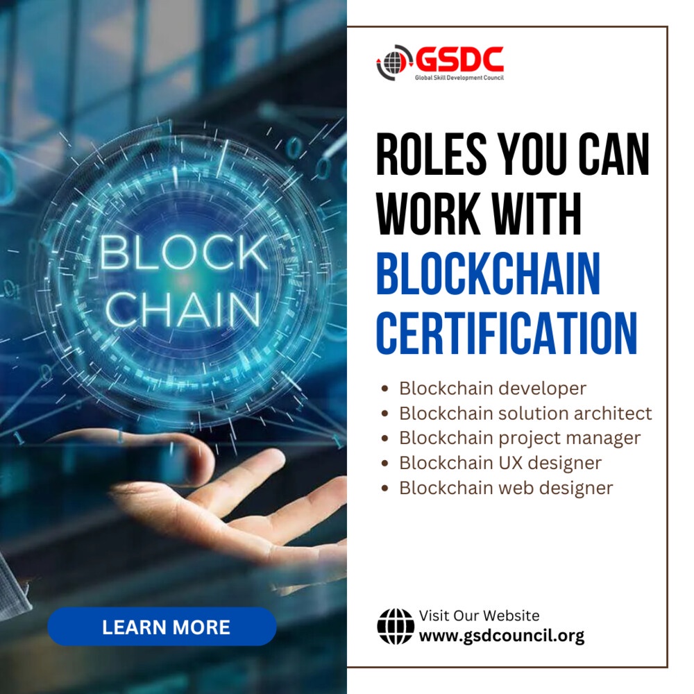 Roles you can work with Blockchain Certification