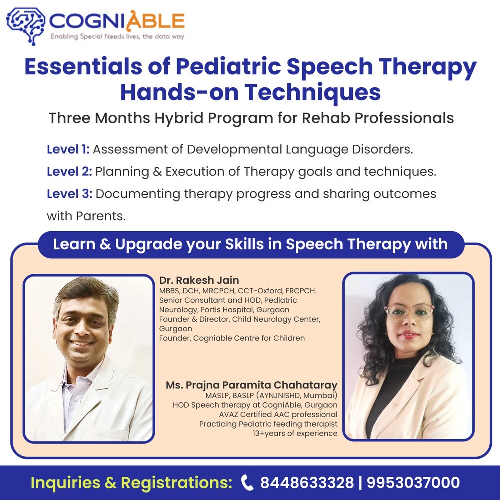 CogniAble’s Approach to Speech and Language Therapy for Special Kids in Gurgaon
