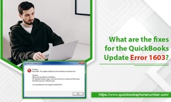 What Are The Fixes For The QuickBooks Update Error 1603?