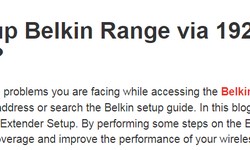 How to Configure Belkin Range Setup Using 192.168.206.1
