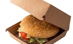 Active Marketing via Black Paper Mini Burger Box Makes People Remember Your Name