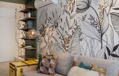 Take your space on an exotic, maximalist adventure with a quirky wallpaper design