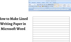 How to Make Lined Writing Paper in Microsoft Word