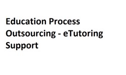 Education Process Outsourcing - eTutoring Support