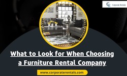 What to Look for When Choosing a Furniture Rental Company