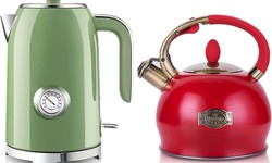 Stove Top Whistling Tea Kettle and 57oz Electric Kettle