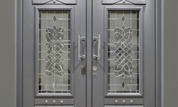 Double-glazed front doors improve safety and insulation.