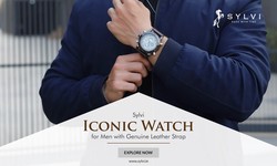 Celebrity Style: Sylvi Iconic Watch For Men With Genuine Leather Strap - Sylvi