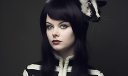 How to do a skunk stripe on a wig?