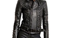 Autumn And Winter Trends Fashion Studded Leather Jacket 2023