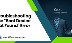 Troubleshooting the "Boot Device Not Found" Error