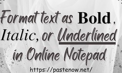 Change Text Format In Online Notepad