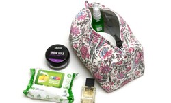 Quilted toiletry bag: One Bag With Miscellaneous Uses