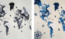 Enhance Your Space with Wood Map Wall Decor