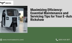 Maximizing Efficiency: Essential Maintenance and Servicing Tips for Your E-Auto Rickshaw