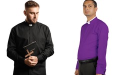 Black and Purple Clergy Shirts - Elegant Harmony for Sacred Moments.