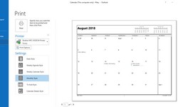 How TO Print Microsoft Outlook Calendar